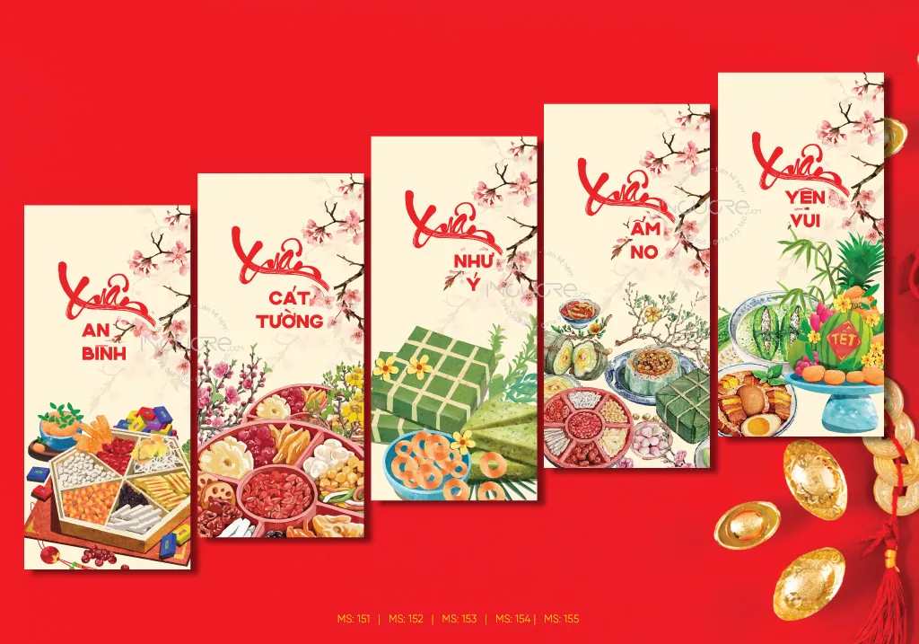 Mẫu bao lì xì chủ đề hoa quả tươi vui 2