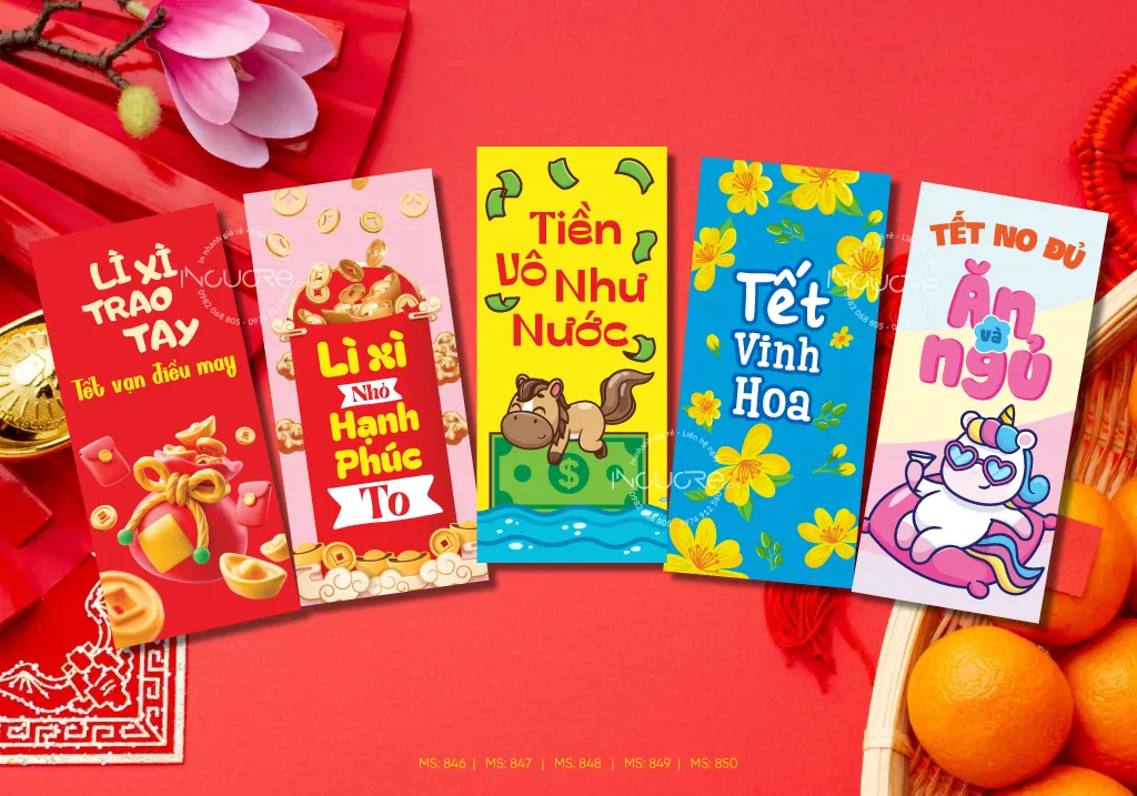 Mẫu bao lì xì chủ đề tài lộc, thần tài 1