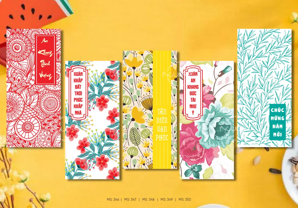 Mẫu bao lì xì chủ đề tài lộc, thần tài 3