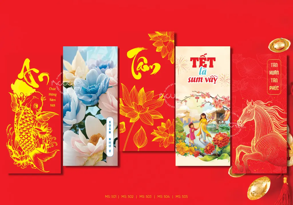 Mẫu bao lì xì chủ đề Tết Sài Gòn 3